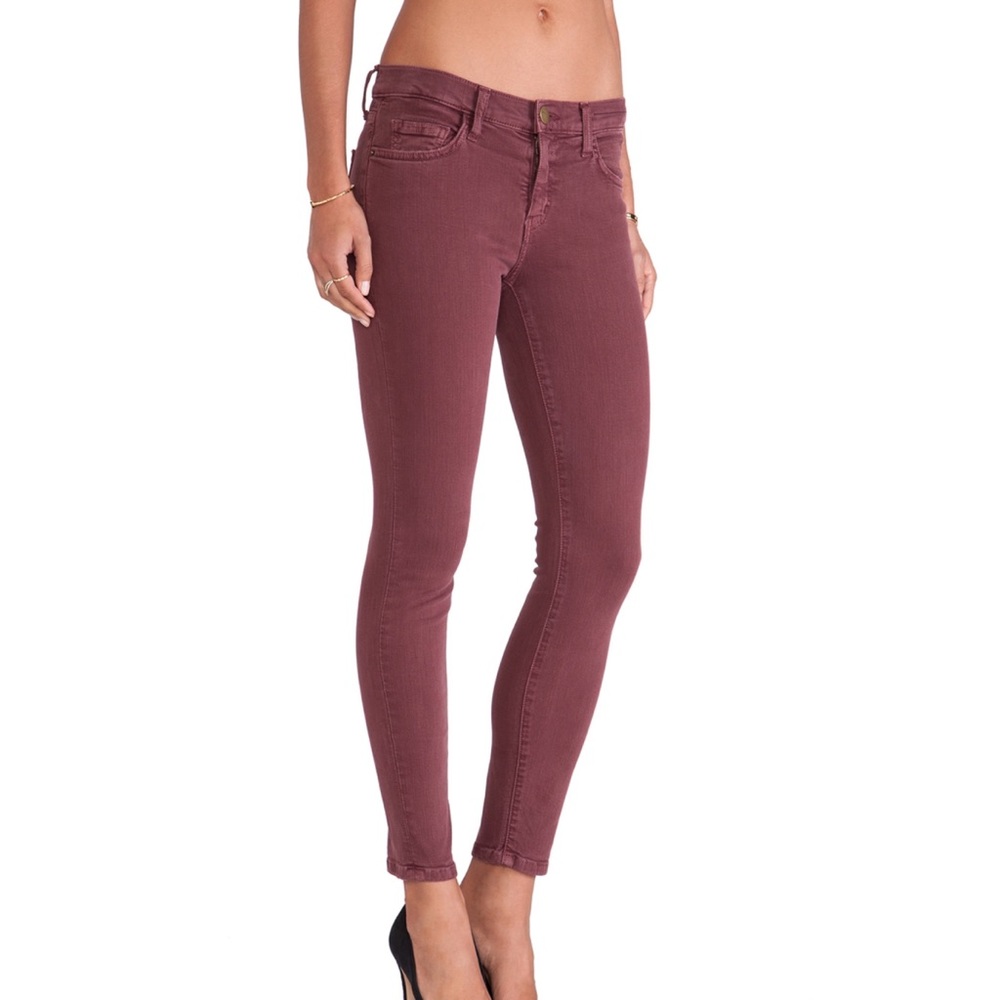 ALL JEANS DISCOUNTED!- Current/Elliott $188 Skinny Burgundy Jeans